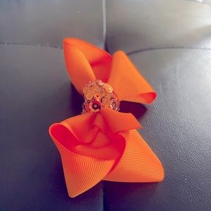Orange Custom bling hair clip